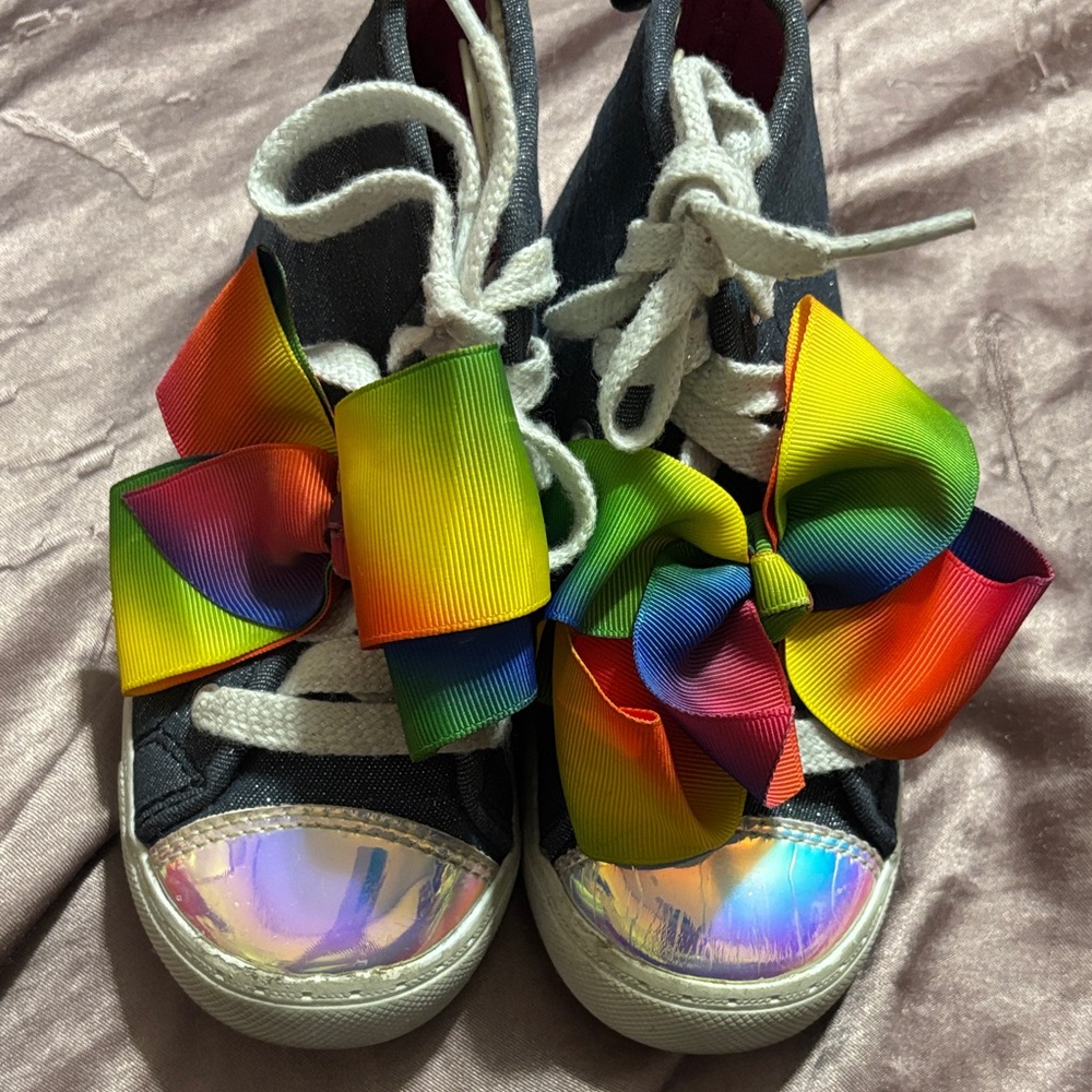 JoJo Siwa Colorful Bow High-Top Sneakers